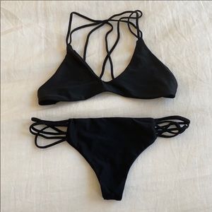 Stone Fox Black Bikini Set Women’s Medium EUC